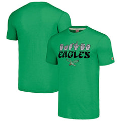 Philadelphia Eagles Homage Unisex The NFL ASL Collection by Love Sign American Sign Language T-Shirt - Green outlet
