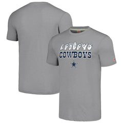 Dallas Cowboys Homage Unisex The NFL ASL Collection by Love Sign American Sign Language T-Shirt - Gray for sale