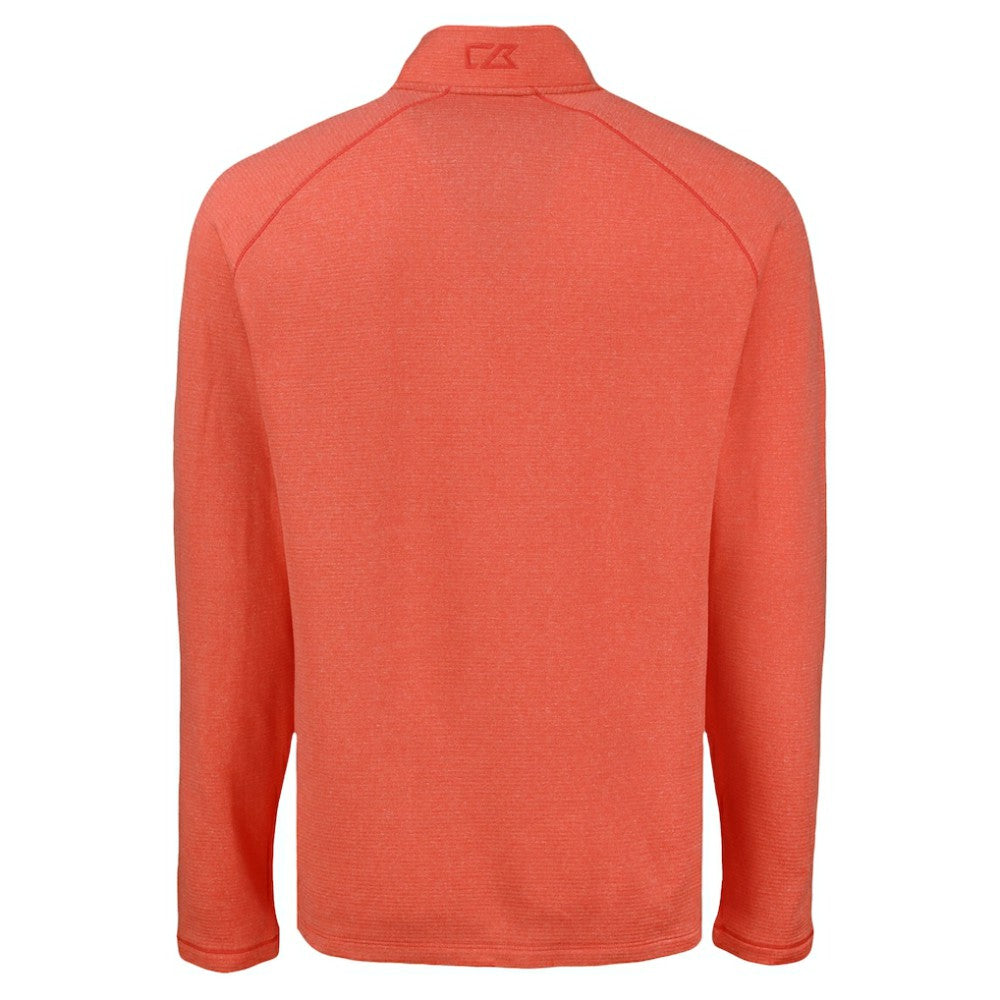 Baltimore Orioles Cutter & Buck Peshastin Eco Fleece Recycled Raglan Quarter-Zip Top Heather Orange