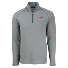 Detroit Tigers Cutter & Buck Peshastin Eco Fleece Recycled Raglan Quarter-Zip Top Heather Gray