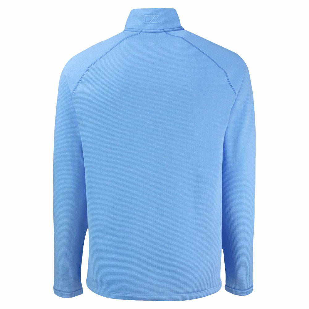 Kansas City Royals Cutter & Buck Peshastin Eco Fleece Recycled Raglan Quarter-Zip Top Heather Light Blue
