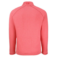Boston Red Sox Cutter & Buck Peshastin Eco Fleece Recycled Raglan Quarter-Zip Top Heather Red