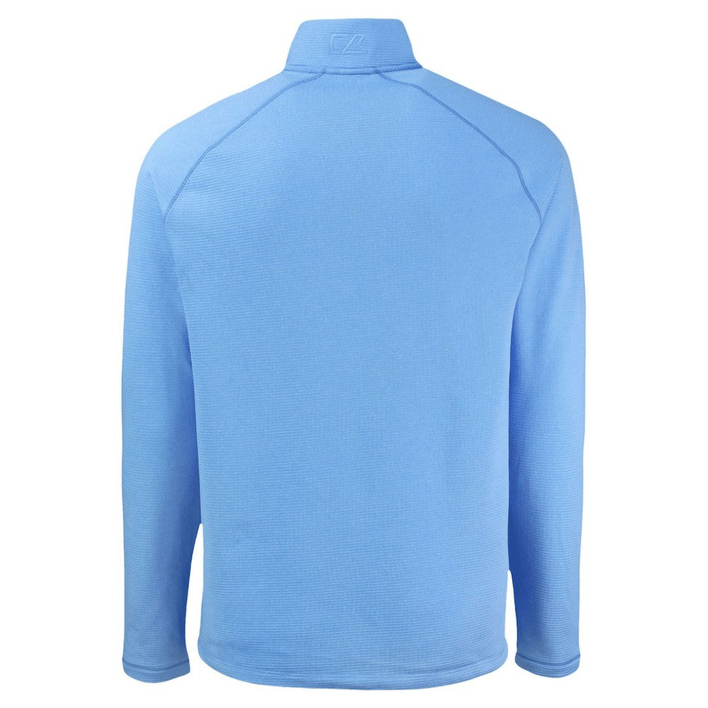 Boston Red Sox Cutter & Buck Peshastin Eco Fleece Recycled Raglan Quarter-Zip Top Heather Light Blue