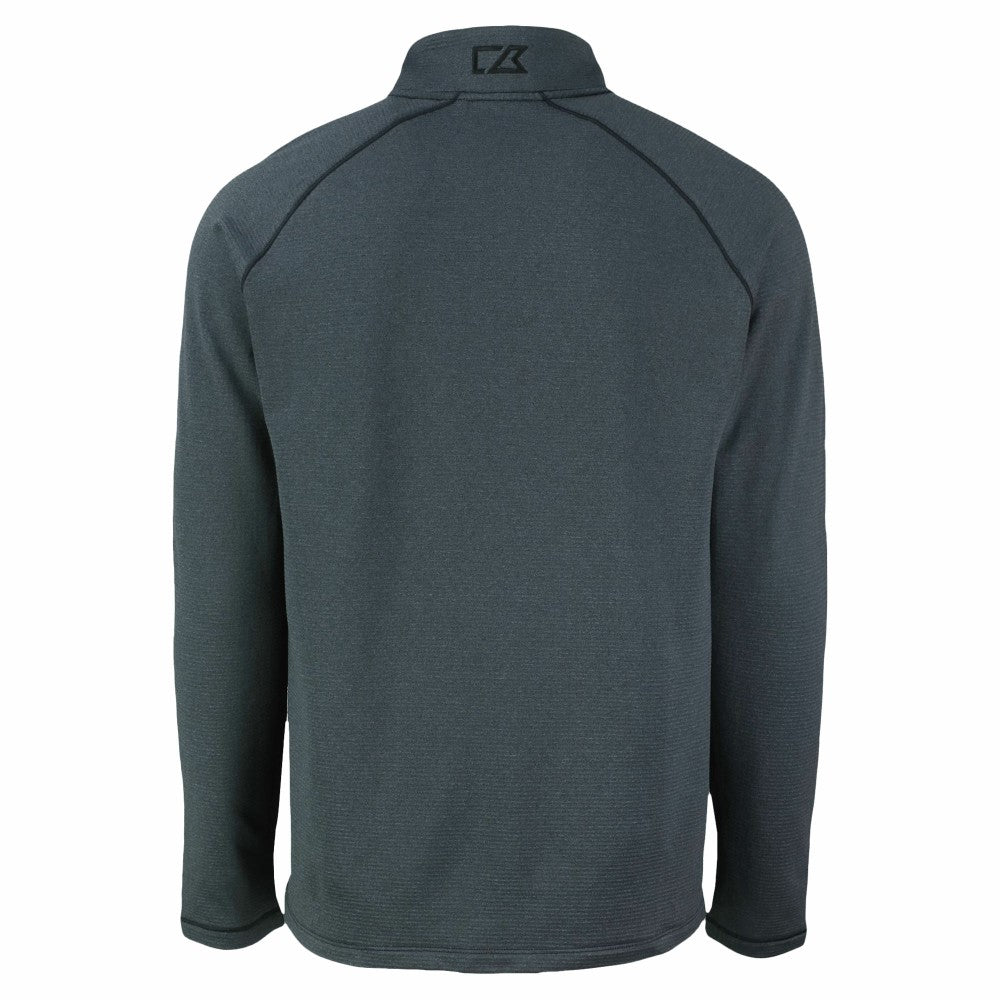 Los Angeles Dodgers Cutter & Buck Peshastin Eco Fleece Recycled Raglan Quarter-Zip Top Heather Black
