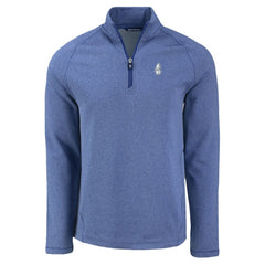 Chicago Cubs Cutter & Buck Peshastin Eco Fleece Recycled Raglan Quarter-Zip Top Heather Royal
