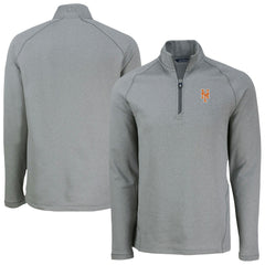 New York Mets Cutter & Buck Peshastin Eco Fleece Recycled Raglan Quarter-Zip Top Heather Gray