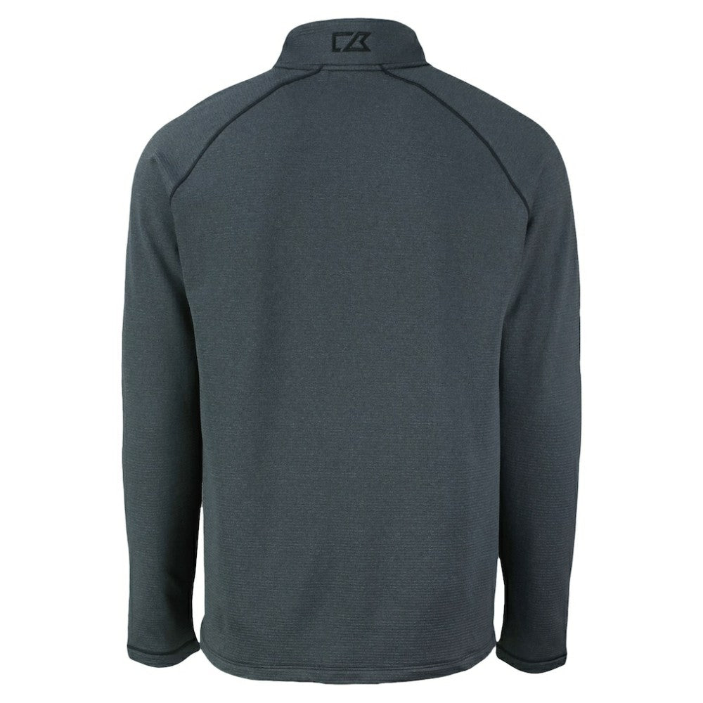 Philadelphia Phillies Cutter & Buck Peshastin Eco Fleece Recycled Raglan Quarter-Zip Top Heather Black