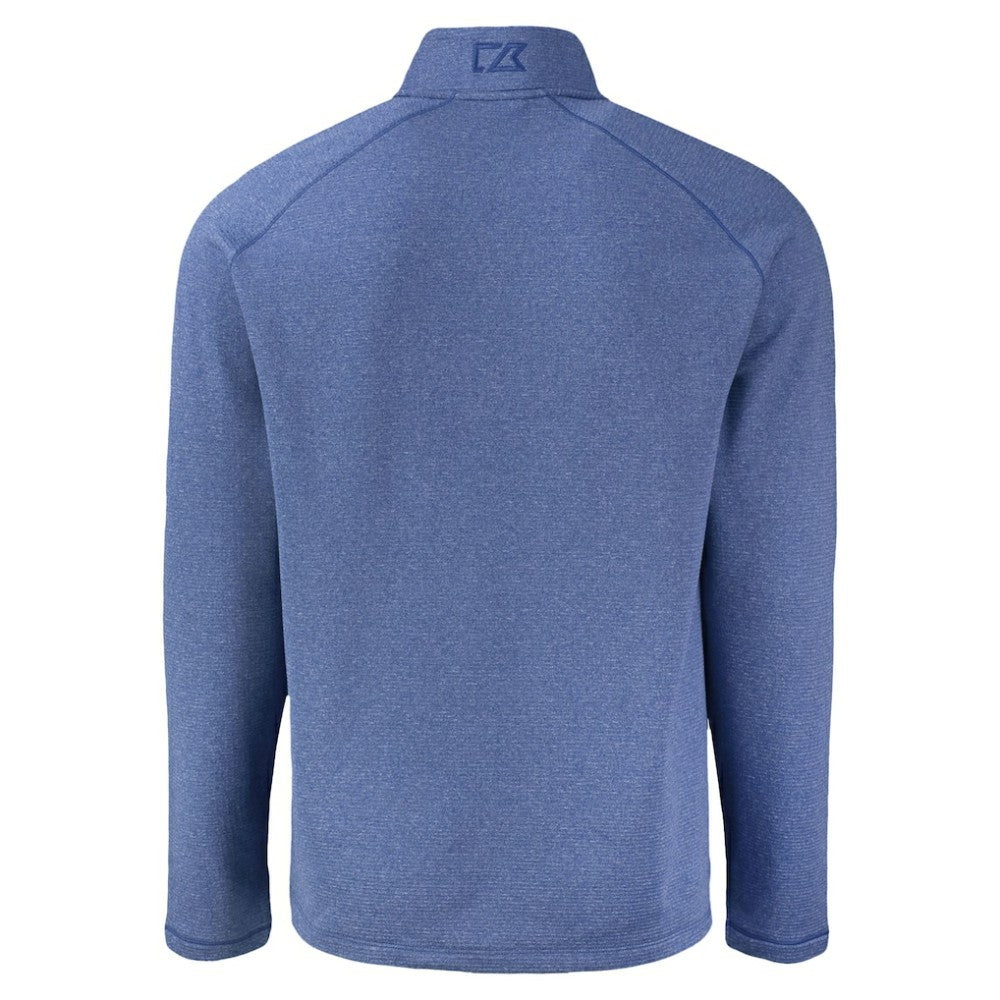 Texas Rangers Cutter & Buck Peshastin Eco Fleece Recycled Raglan Quarter-Zip Top Heather Blue