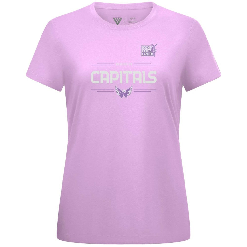 Alexander Ovechkin Washington Capitals Levelwear Women's Hockey Fights Cancer Anthem Name & Number T-Shirt - Lavender T-shirts