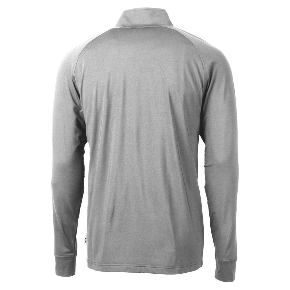 Atlanta Falcons Cutter & Buck Adapt Eco DryTec Raglan Quarter-Zip Jacket - Gray on sale