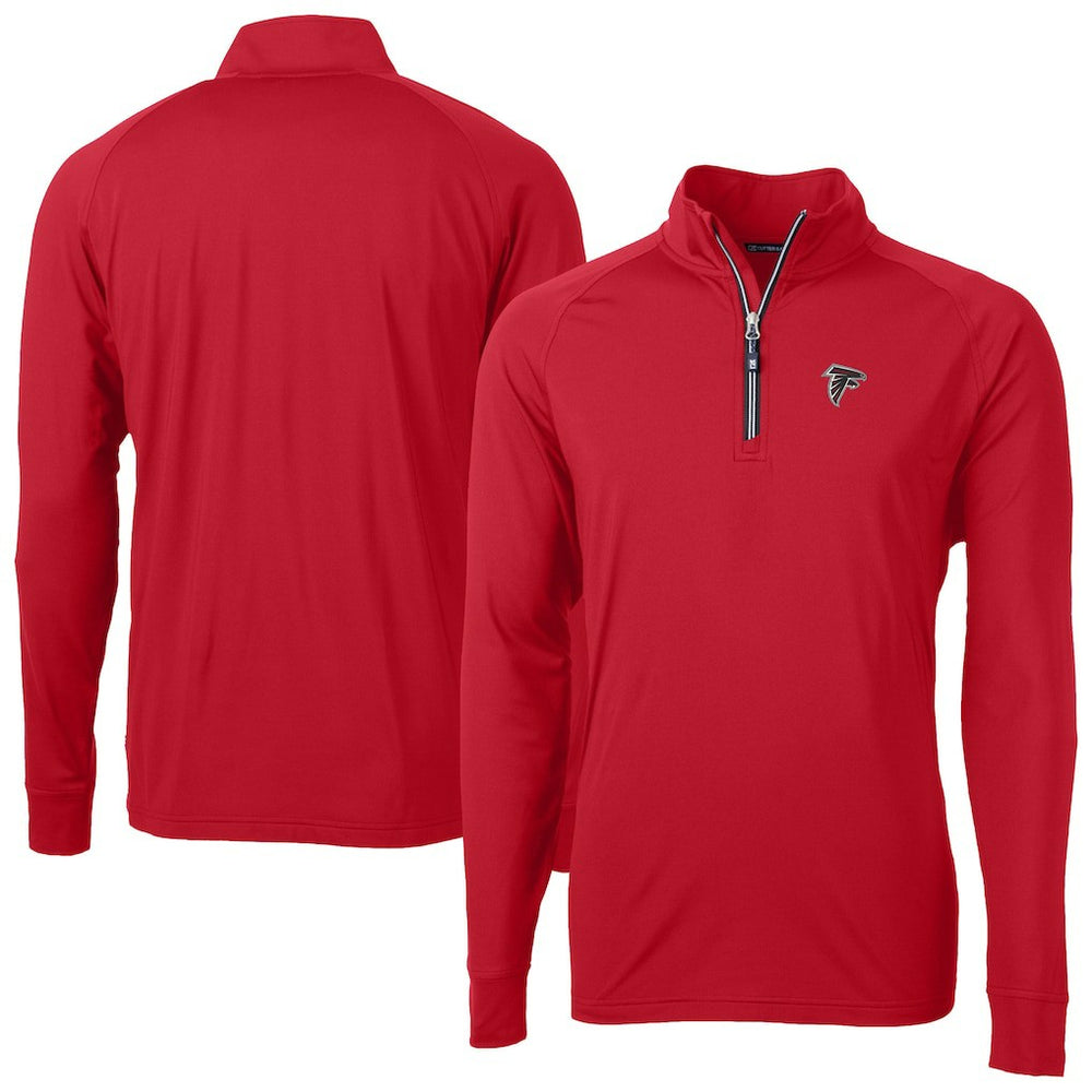 Atlanta Falcons Cutter & Buck Adapt Eco DryTec Raglan Quarter-Zip Jacket - Red discount