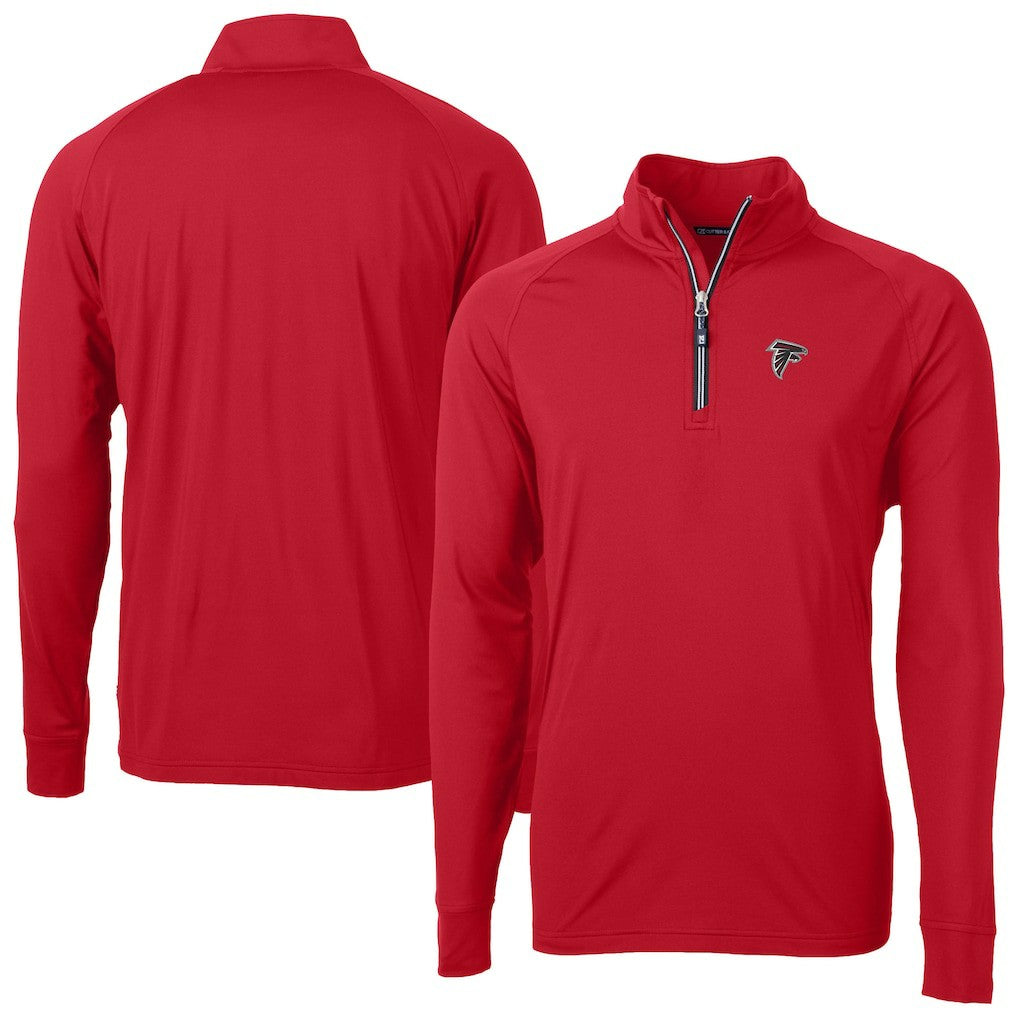 Atlanta Falcons Cutter & Buck Adapt Eco DryTec Raglan Quarter-Zip Jacket - Red discount
