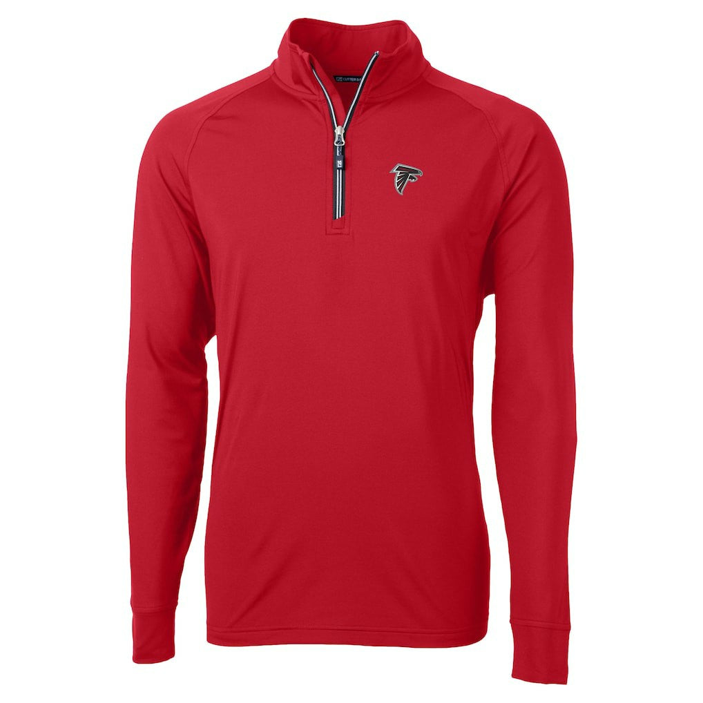 Atlanta Falcons Cutter & Buck Adapt Eco DryTec Raglan Quarter-Zip Jacket - Red discount
