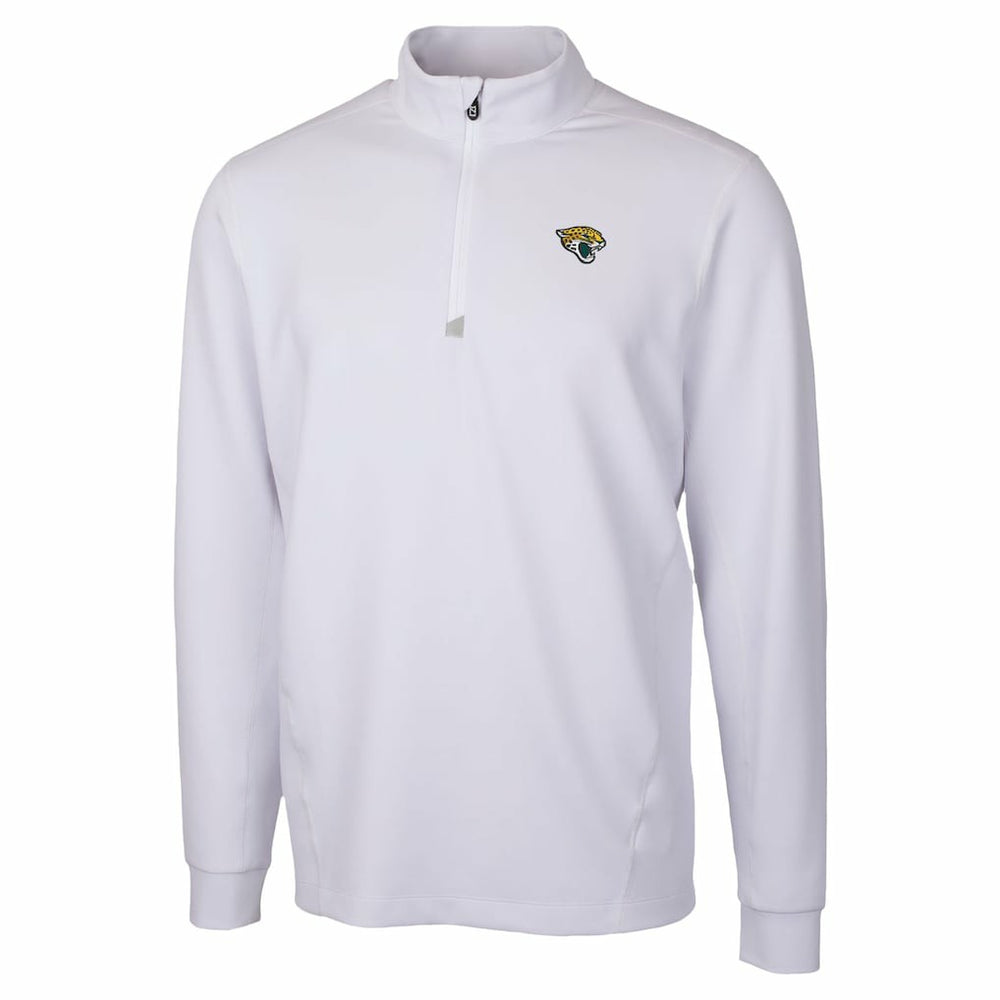 Jacksonville Jaguars Cutter & Buck Traverse Stretch Quarter-Zip Top - White cheap
