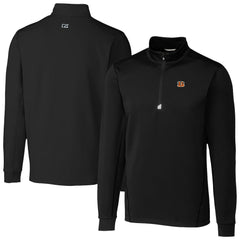 Cincinnati Bengals Cutter & Buck Traverse Stretch Quarter-Zip Top - Black discount
