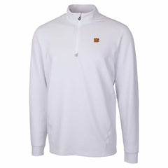 Cincinnati Bengals Cutter & Buck Traverse Stretch Quarter-Zip Top - White on sale