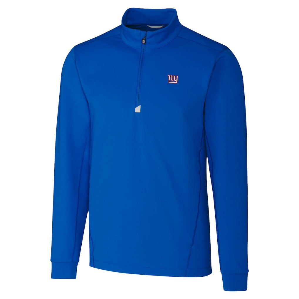 New York Giants Cutter & Buck Traverse Stretch Quarter-Zip Top - Royal on sale
