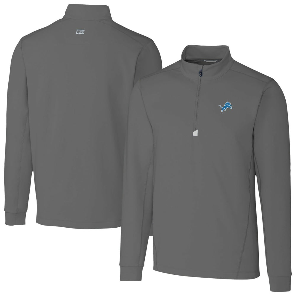 Detroit Lions Cutter & Buck Traverse Stretch Quarter-Zip Top - Gray outlet