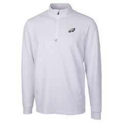 Philadelphia Eagles Cutter & Buck Traverse Stretch Quarter-Zip Top - White on sale