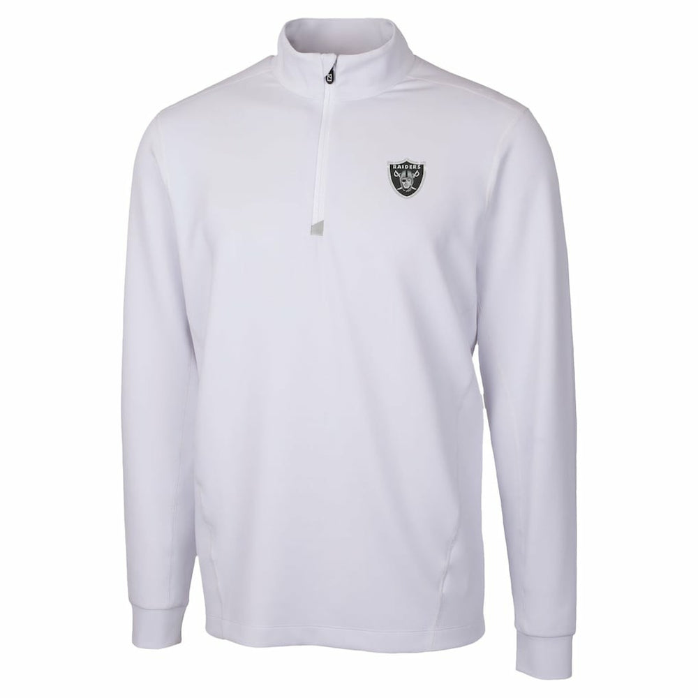 Las Vegas Raiders Cutter & Buck Traverse Stretch Quarter-Zip Top - White for sale