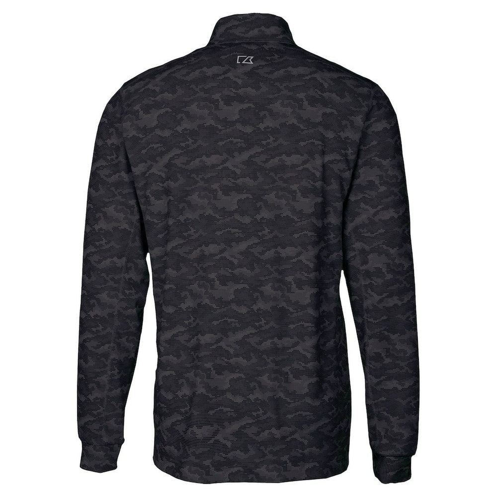 Philadelphia Eagles Cutter & Buck Traverse Camo Print Stretch Quarter-Zip Top - Black on sale