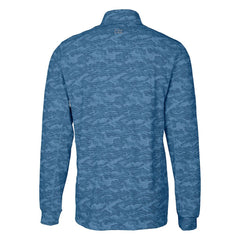 Miami Dolphins Cutter & Buck Traverse Camo Print Stretch Quarter-Zip Top - Navy discount