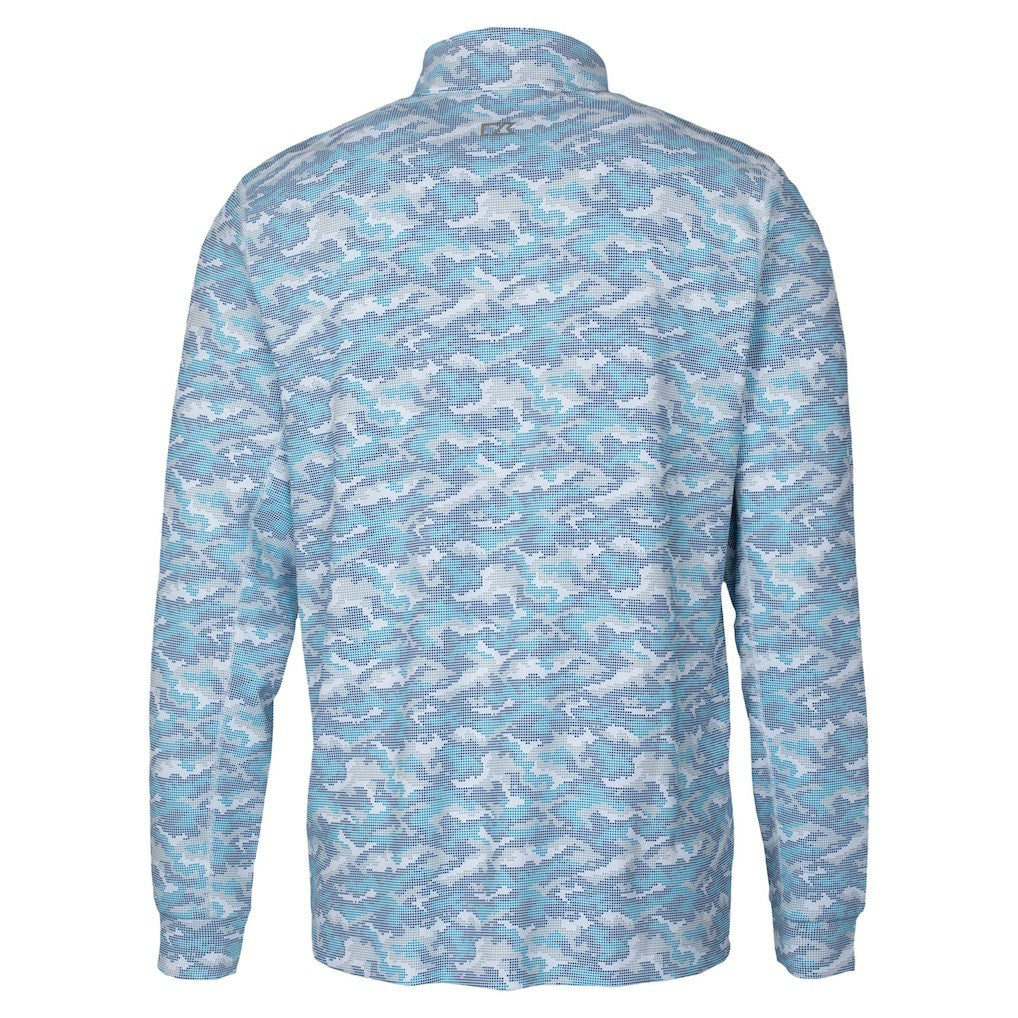 Seattle Seahawks Cutter & Buck Traverse Camo Print Stretch Quarter-Zip Top - Navy outlet