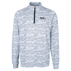 Seattle Seahawks Cutter & Buck Traverse Camo Print Stretch Quarter-Zip Top - Charcoal outlet