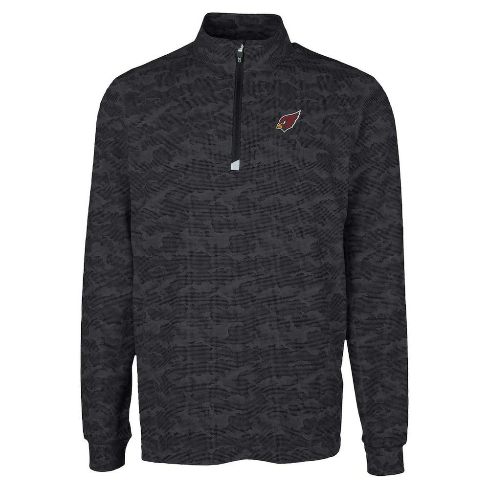 Arizona Cardinals Cutter & Buck Traverse Camo Print Stretch Quarter-Zip Top - Black for sale
