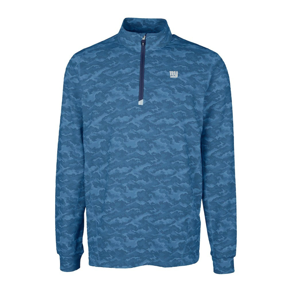 New York Giants Cutter & Buck Traverse Camo Print Stretch Quarter-Zip Top - Navy cheap