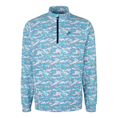 Detroit Lions Cutter & Buck Traverse Camo Print Stretch Quarter-Zip Pullover Top - Blue outlet