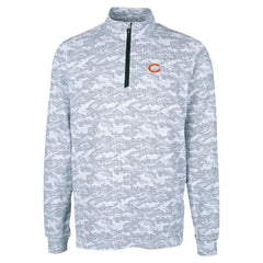 Chicago Bears Cutter & Buck Traverse Camo Print Stretch Quarter-Zip Top - Charcoal for sale