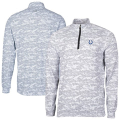Indianapolis Colts Cutter & Buck Traverse Camo Print Stretch Quarter-Zip Top - Charcoal online