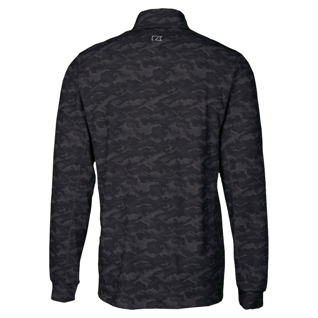 Minnesota Vikings Cutter & Buck Traverse Camo Print Stretch Quarter-Zip Top - Black sale