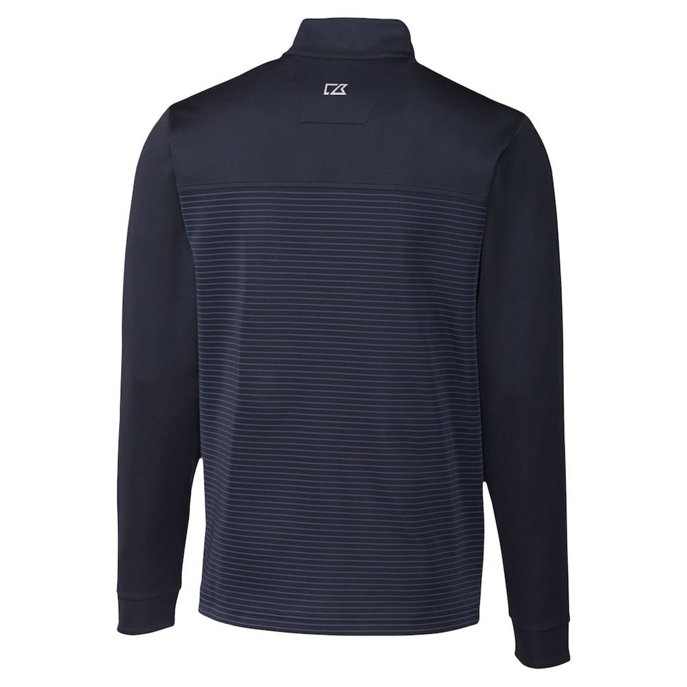 Seattle Seahawks Cutter & Buck Traverse Stripe Stretch DryTec Quarter-Zip Top - Navy sale