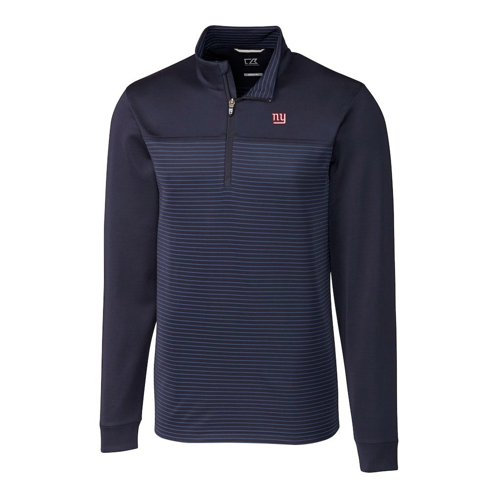New York Giants Cutter & Buck Traverse Stripe Stretch DryTec Quarter-Zip Top - Navy cheap