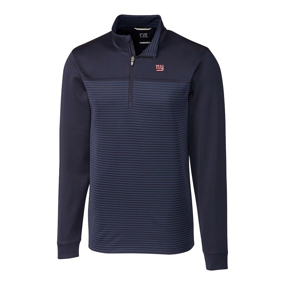 New York Giants Cutter & Buck Traverse Stripe Stretch DryTec Quarter-Zip Top - Navy cheap