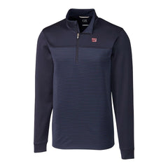 New York Giants Cutter & Buck Traverse Stripe Stretch DryTec Quarter-Zip Top - Navy cheap