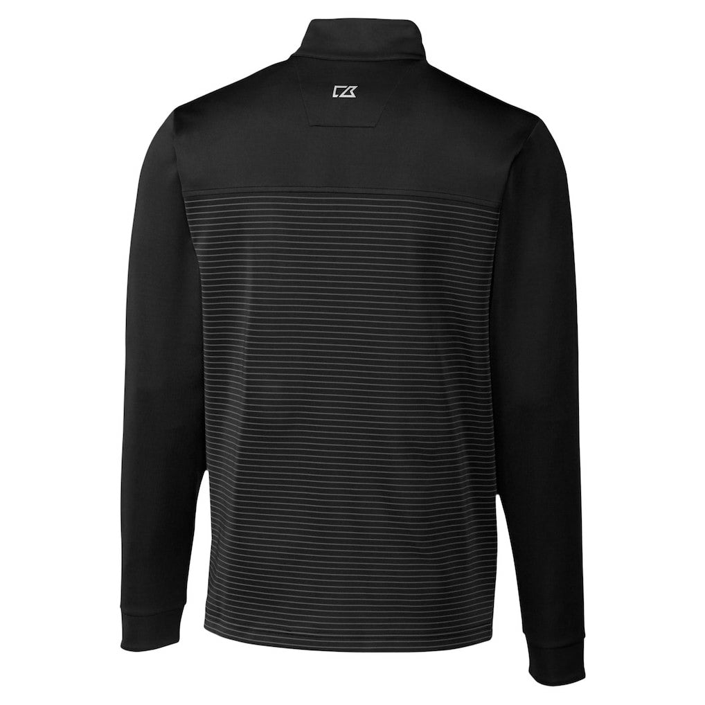 Indianapolis Colts Cutter & Buck Traverse Stripe Stretch DryTec Quarter-Zip Top - Black cheap