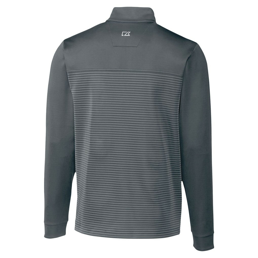 Minnesota Vikings Cutter & Buck Traverse Stripe Stretch DryTec Quarter-Zip Top - Gray for sale