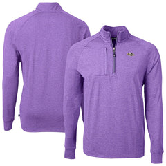 Baltimore Ravens Cutter & Buck Adapt Eco Raglan Quarter-Zip Jacket - Heather Purple discount