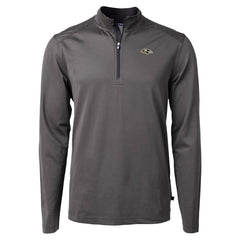 Baltimore Ravens Cutter & Buck Virtue Eco Pique Micro Stripe Quarter-Zip Jacket - Black cheap