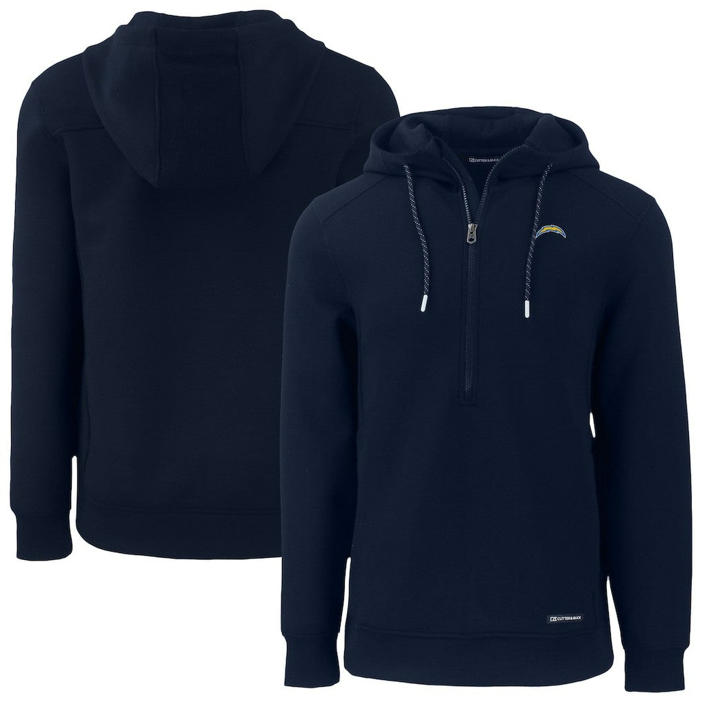 Los Angeles Chargers Cutter & Buck Roam Eco Recycled Half-Zip Hoodie - Navy sale
