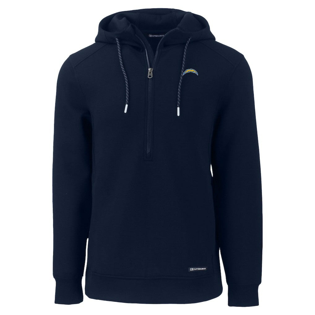 Los Angeles Chargers Cutter & Buck Roam Eco Recycled Half-Zip Hoodie - Navy sale