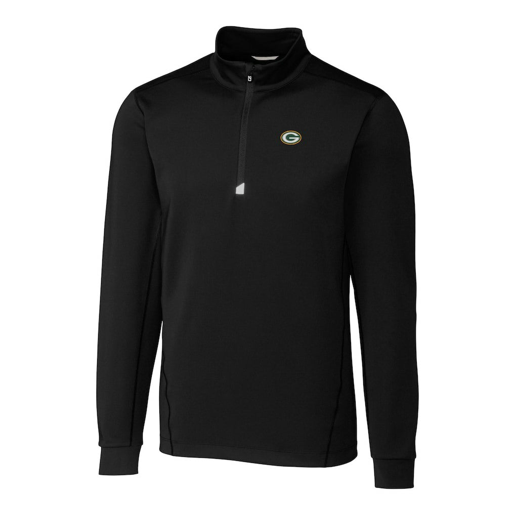 Green Bay Packers Cutter & Buck Big & Tall Traverse Eco Tri-Blend DryTec Quarter-Zip Jacket - Black online