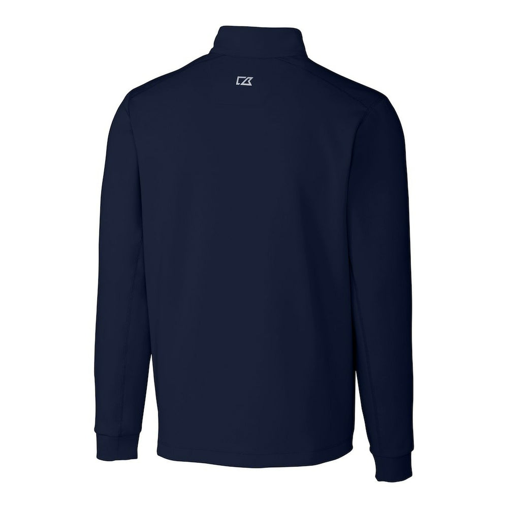 New England Patriots Cutter & Buck Big & Tall Traverse Eco Tri-Blend DryTec Quarter-Zip Jacket - Navy outlet