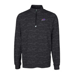 Buffalo Bills Cutter & Buck Big & Tall Traverse Eco Camo Tri-Blend DryTec Quarter-Zip Jacket - Black for sale