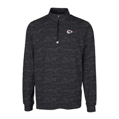 Kansas City Chiefs Cutter & Buck Big & Tall Traverse Eco Camo Tri-Blend DryTec Quarter-Zip Jacket - Black sale