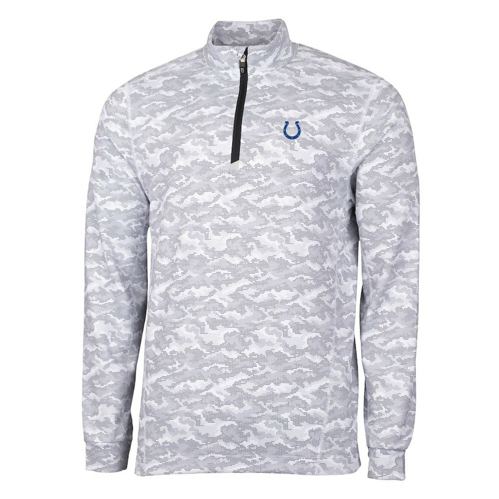 Indianapolis Colts Cutter & Buck Big & Tall Traverse Eco Camo Tri-Blend DryTec Quarter-Zip Jacket - Charcoal outlet