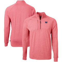 Washington Commanders Cutter & Buck Big & Tall Adapt Eco Raglan Quarter-Zip Jacket - Heather Burgundy outlet